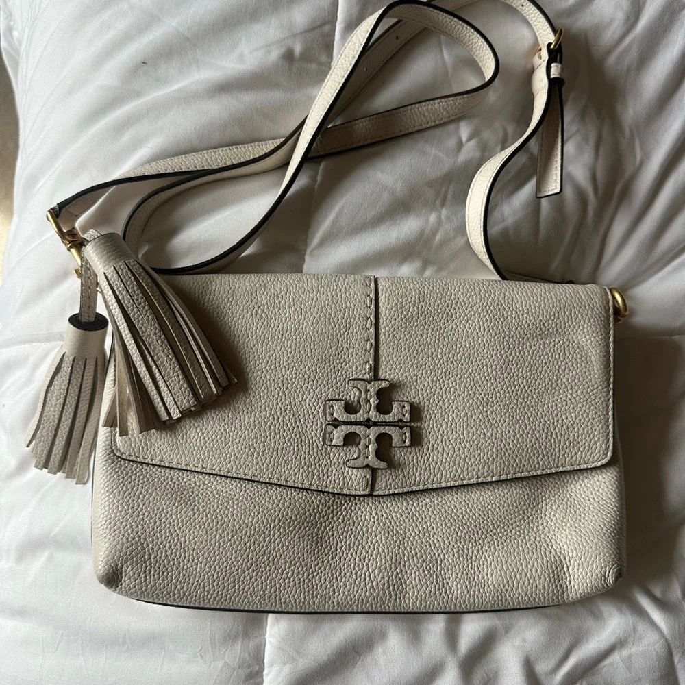 Tory Burch McGraw Crossbody in Cream - Picture 1 of 8